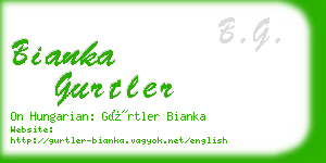 bianka gurtler business card